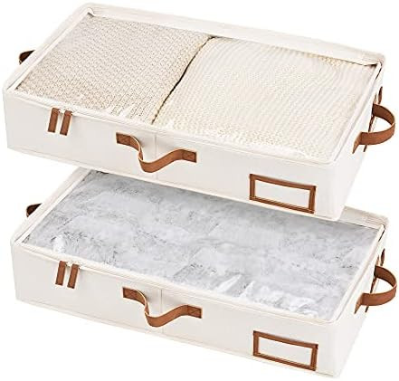 StorageWorks Underbed Storage Box, Under Bed Clothes Organizer With Sturdy Structure and Ultra Th... | Amazon (US)