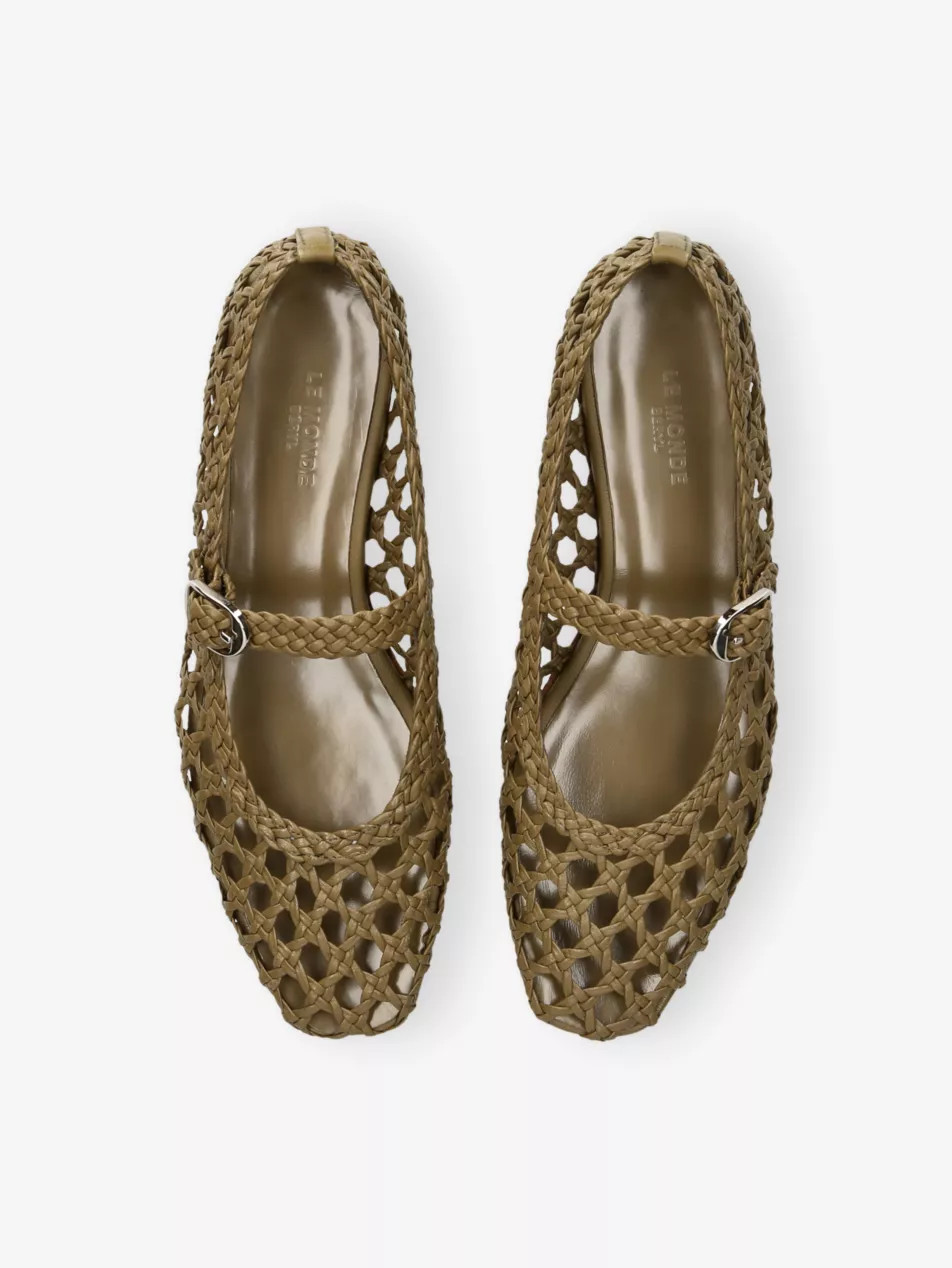 Mary Jane Woven-Leather Pumps | Selfridges