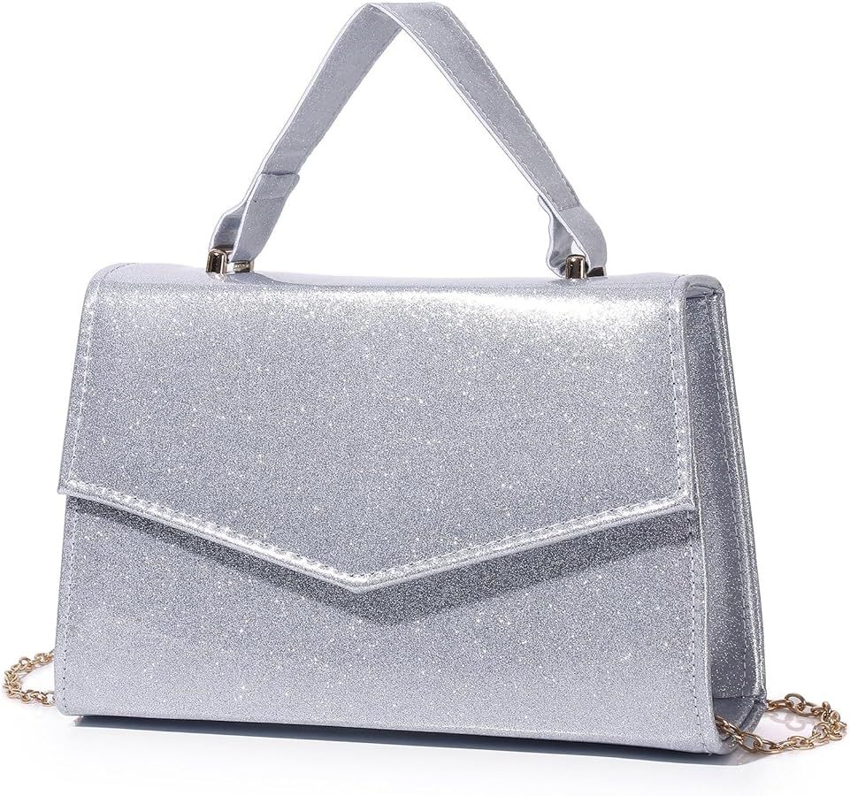 Patent Leather Clutch Purse Glittering Envelope Women Evening Bag for Wedding Party Cocktail Prom | Amazon (US)