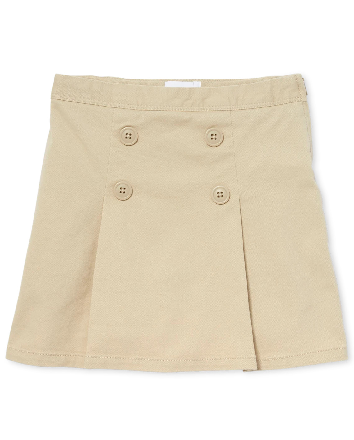 Girls Uniform Stretch Button Skort - tan | The Children's Place