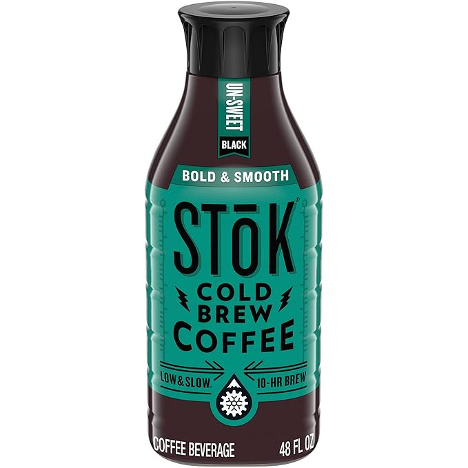 SToK Black Cold-Brew Coffee, Unsweetened, 48 Fl oz. Bottle | Amazon (US)