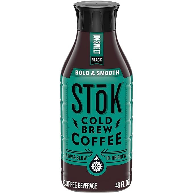 SToK Black Cold-Brew Coffee, Unsweetened, 48 Fl oz. Bottle | Amazon (US)