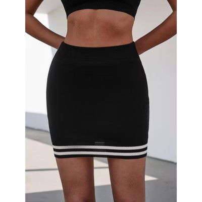 ITAFIT Tennis Club Sweater Knit Skirt, Black, Small | Target