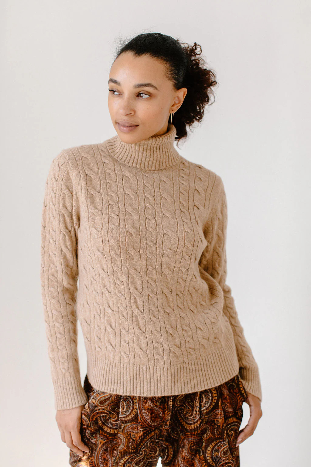 Cable Knit Turtleneck | Eleanor Leftwich LLC