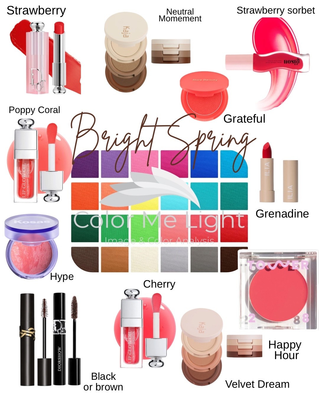 Bright spring makeup