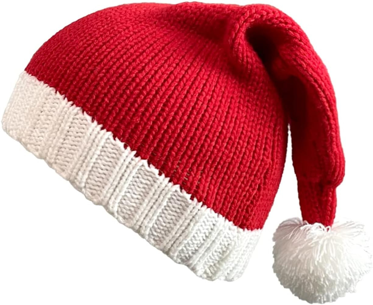 Anlaey Santa Hat Knitted Christmas Hats Elk Horn Winter Crochet Xmas Hat for Kids Adults | Amazon (US)