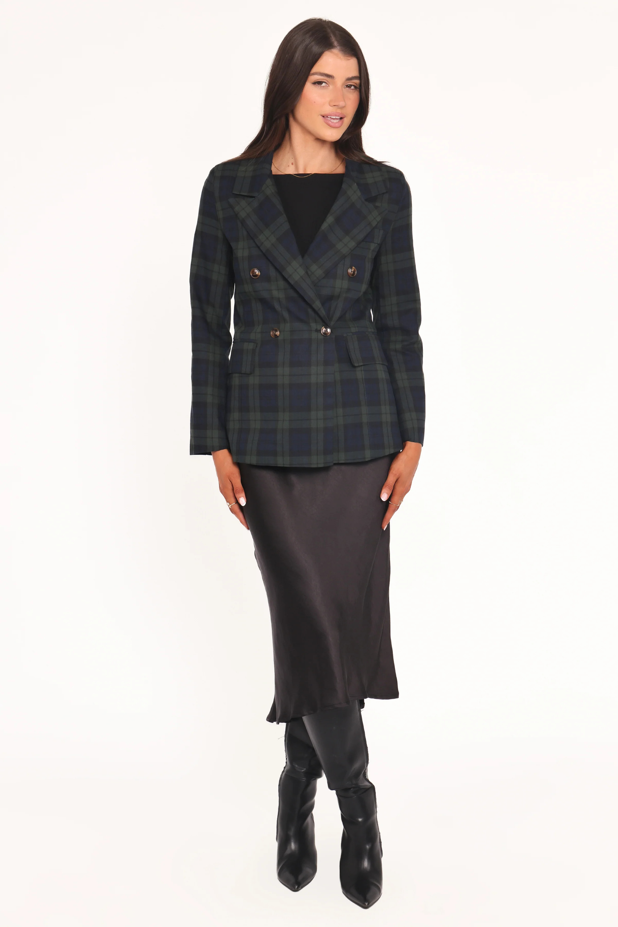 Juliette Blazer - Green Plaid | Petal & Pup (US)