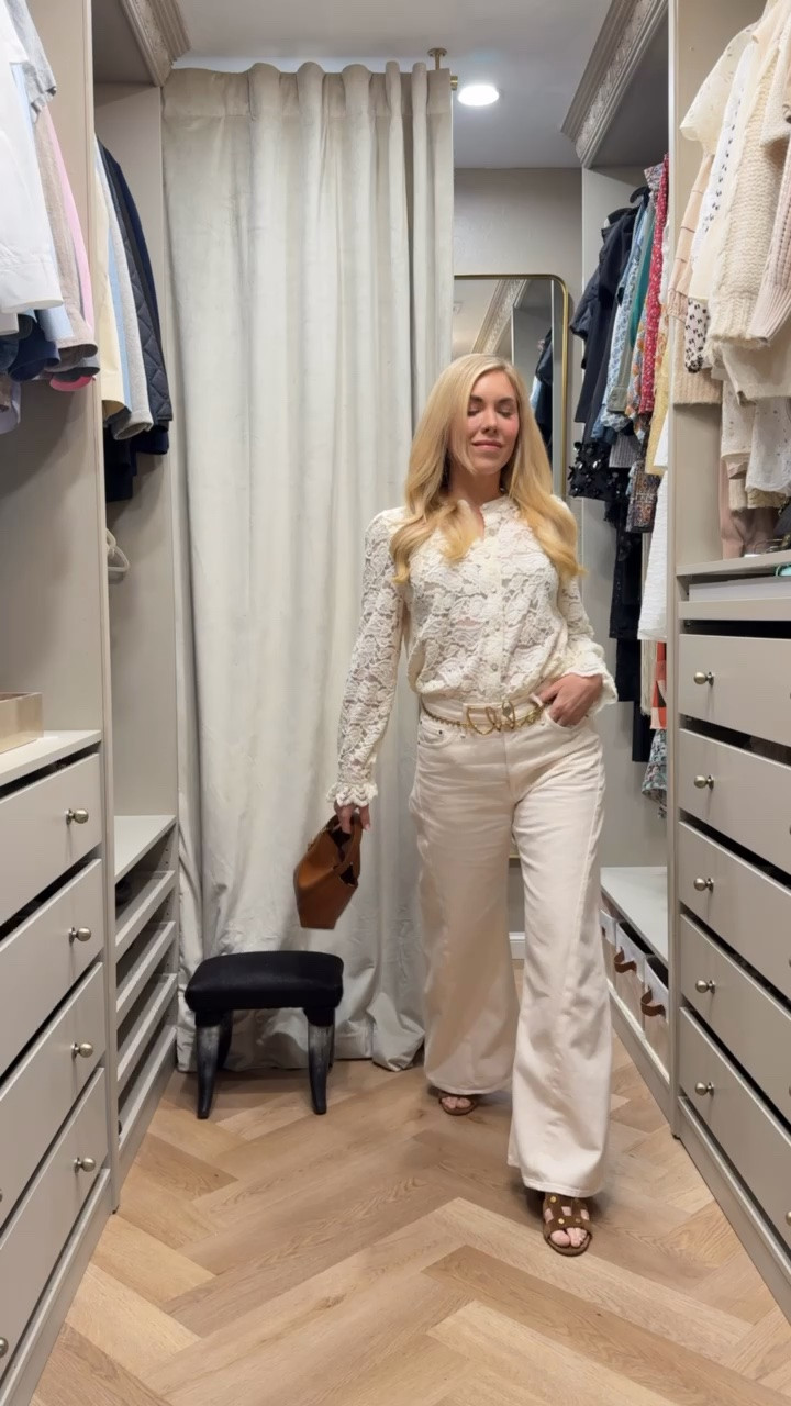 Love the shape of these twist jeans. 
I sized down (there’s no stretch) I’m in 26 instead of my usual 25
Green necklace selling out!!

#LTKgrwm #LTKdayinmylife #LTKootd