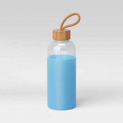 22oz Iridescent Glass Water Bottle with Silicone Sleeve - Opalhouse™ | Target