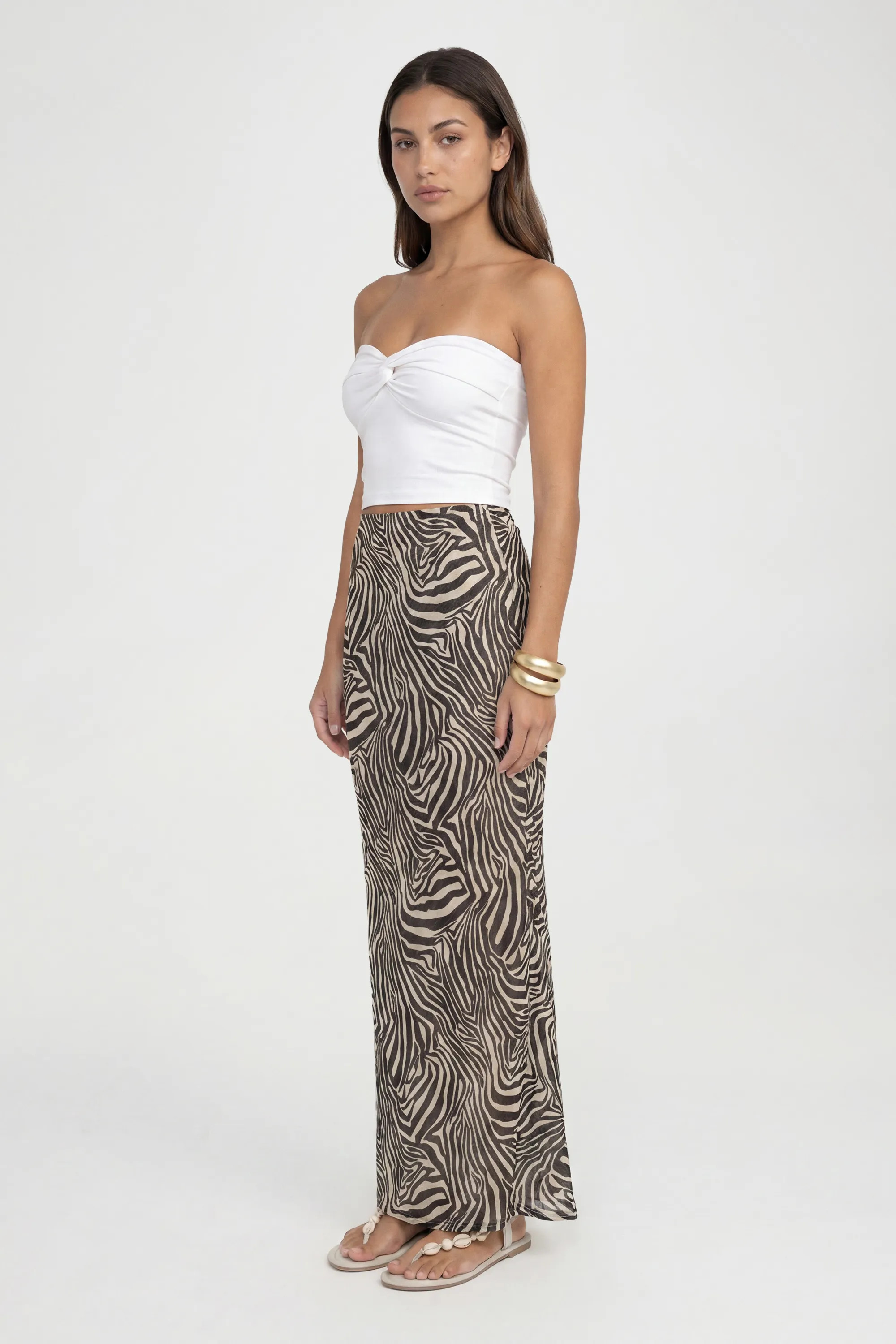 Tall Zebra Print Chiffon Maxi Skirt | Boohoo.com (UK & IE)