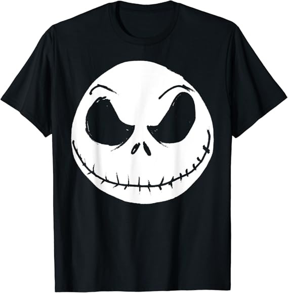 Disney The Nightmare Before Christmas Jack Skellington Face T-Shirt | Amazon (US)