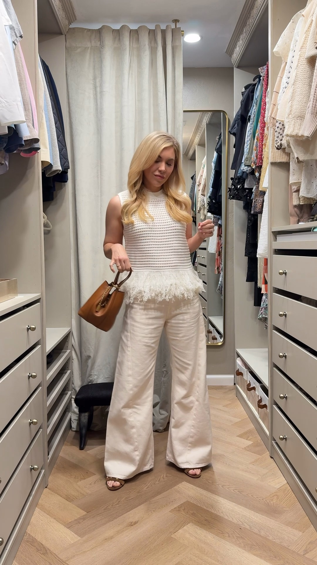 Love the shape of these twist jeans. 
I sized down (there’s no stretch) I’m in 26 instead of my usual 25
Green necklace selling out!!

#LTKgrwm #LTKdayinmylife #LTKootd