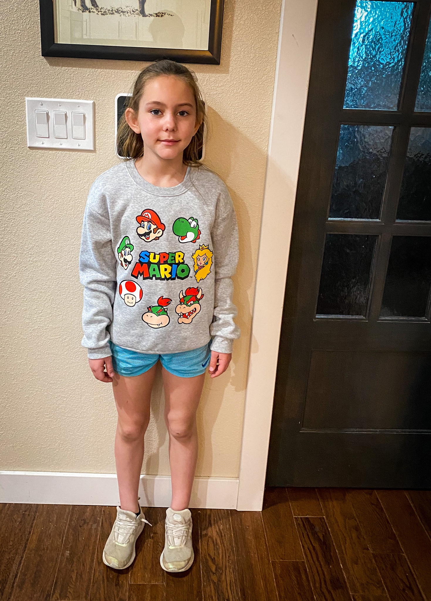 Cutest little super Mario crewneck that the girls wear on repeat! 