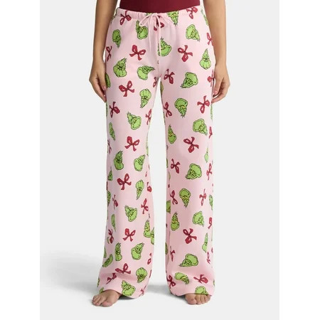 Dr. Seuss The Grinch Women's Graphic Fleece Straight-Leg Joggers, Sizes XXS-XXL | Walmart (US)