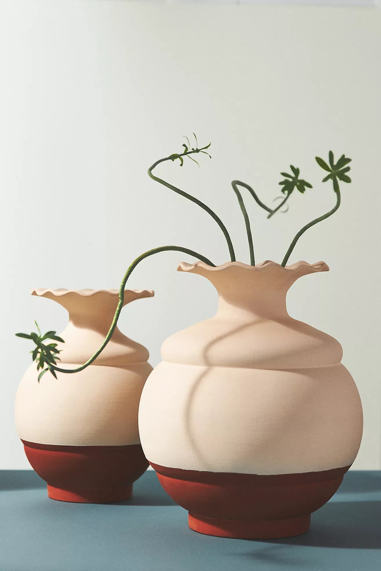 Petal Rim Colorblock Vase | Anthropologie (US)