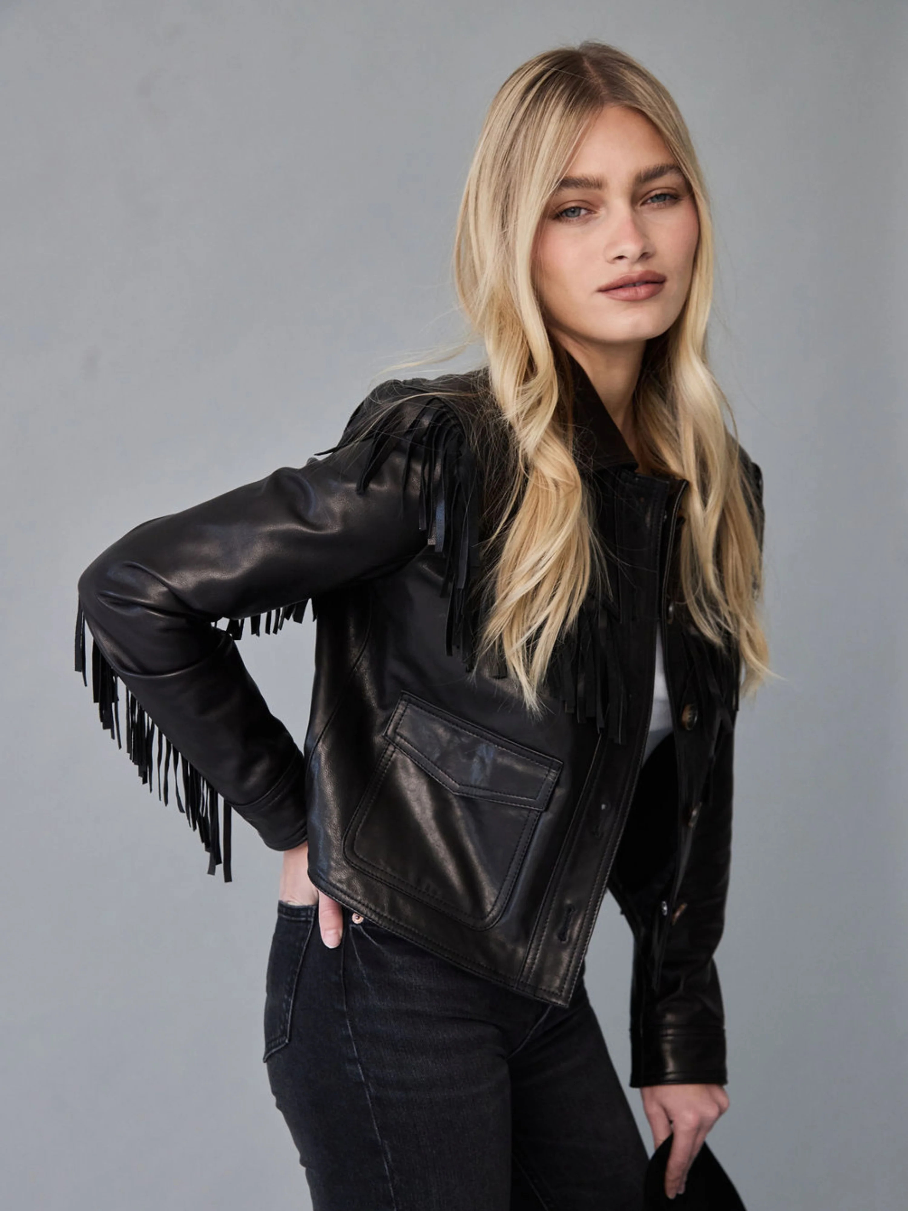 The Delilah Leather Jacket Black | L.CUPPINI