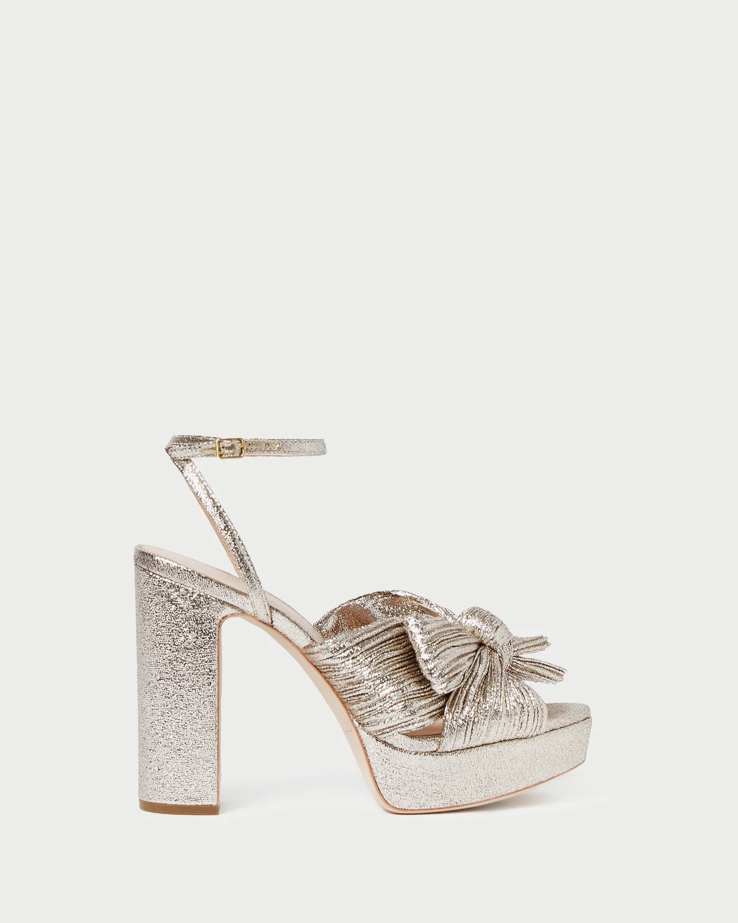 Natalia Champagne Platform Bow Heel | Loeffler Randall