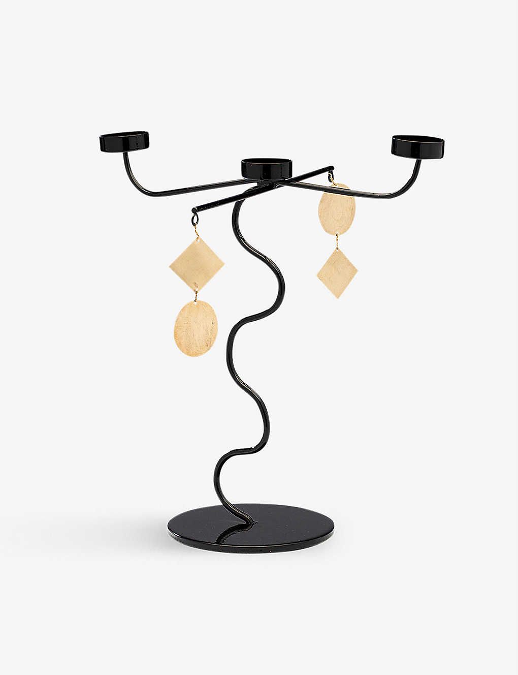 Wavy decorative brass tealight holder | Selfridges