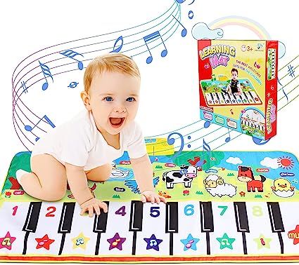 RenFox Musical Mats Keyboard Piano Play Mat Dance Floor Music Mat Animal Blanket Carpet Playmat E... | Amazon (US)