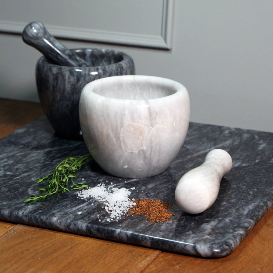 Marble Curved Pestle And Mortar | Notonthehighstreet.com UK