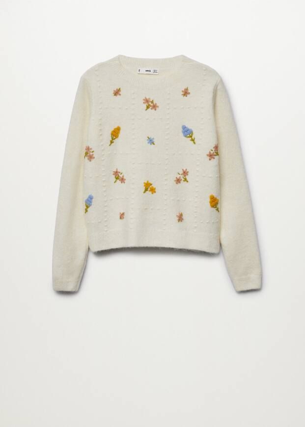 Flowers knit sweater | MANGO (US)