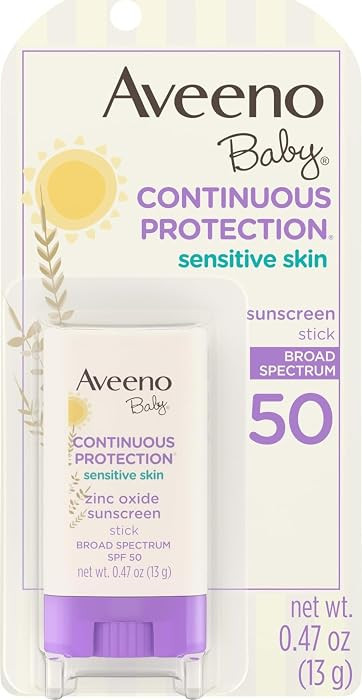 Aveeno Baby Continuous Protection Mineral Sunscreen Stick for Sensitive Skin with Broad Spectrum ... | Amazon (US)