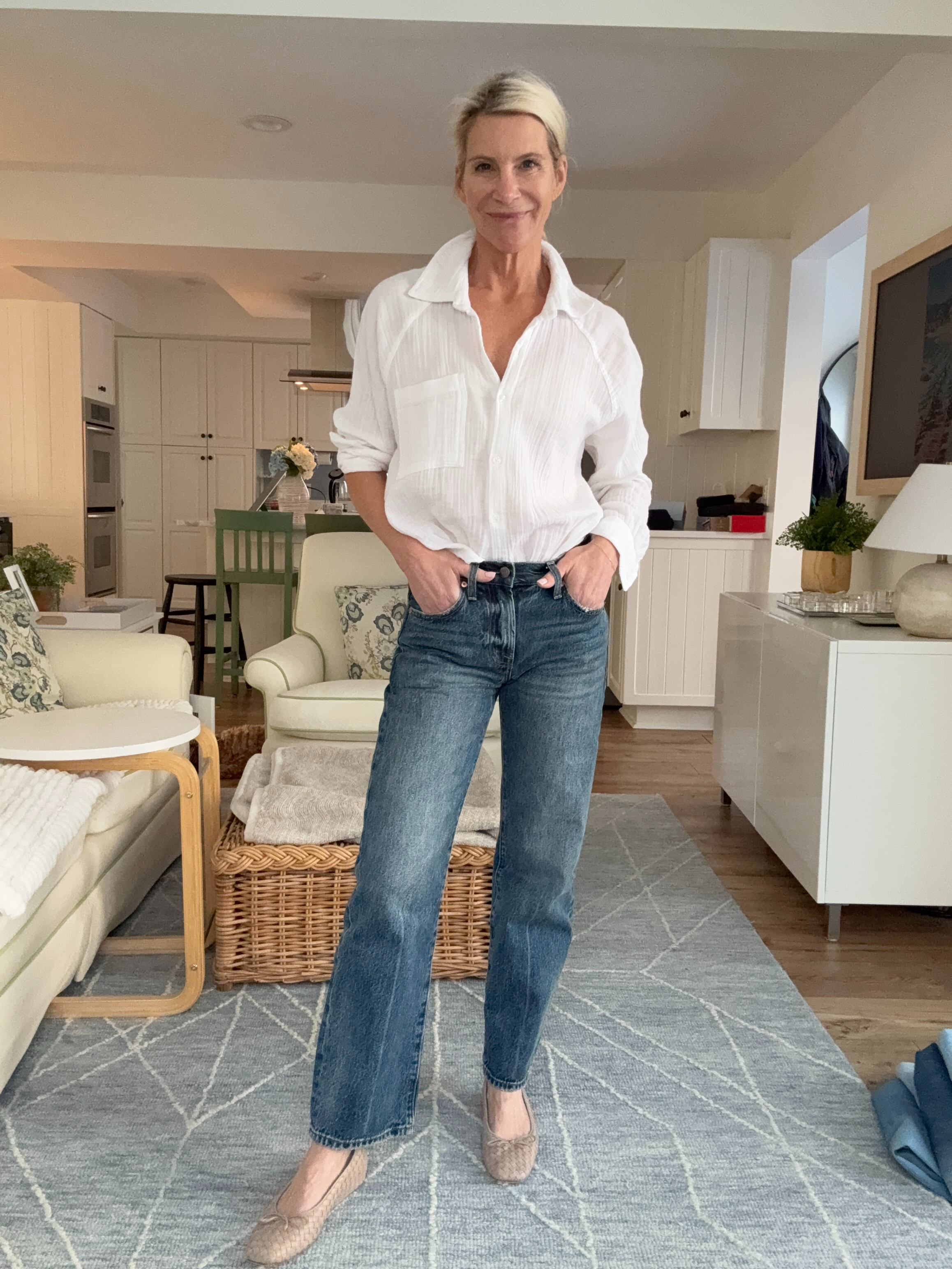 The Classic White Shirt and Jeans Outfit You'll Wear on Repeat. 

 #LTKootd #LTKSeasonal #LTKOver40