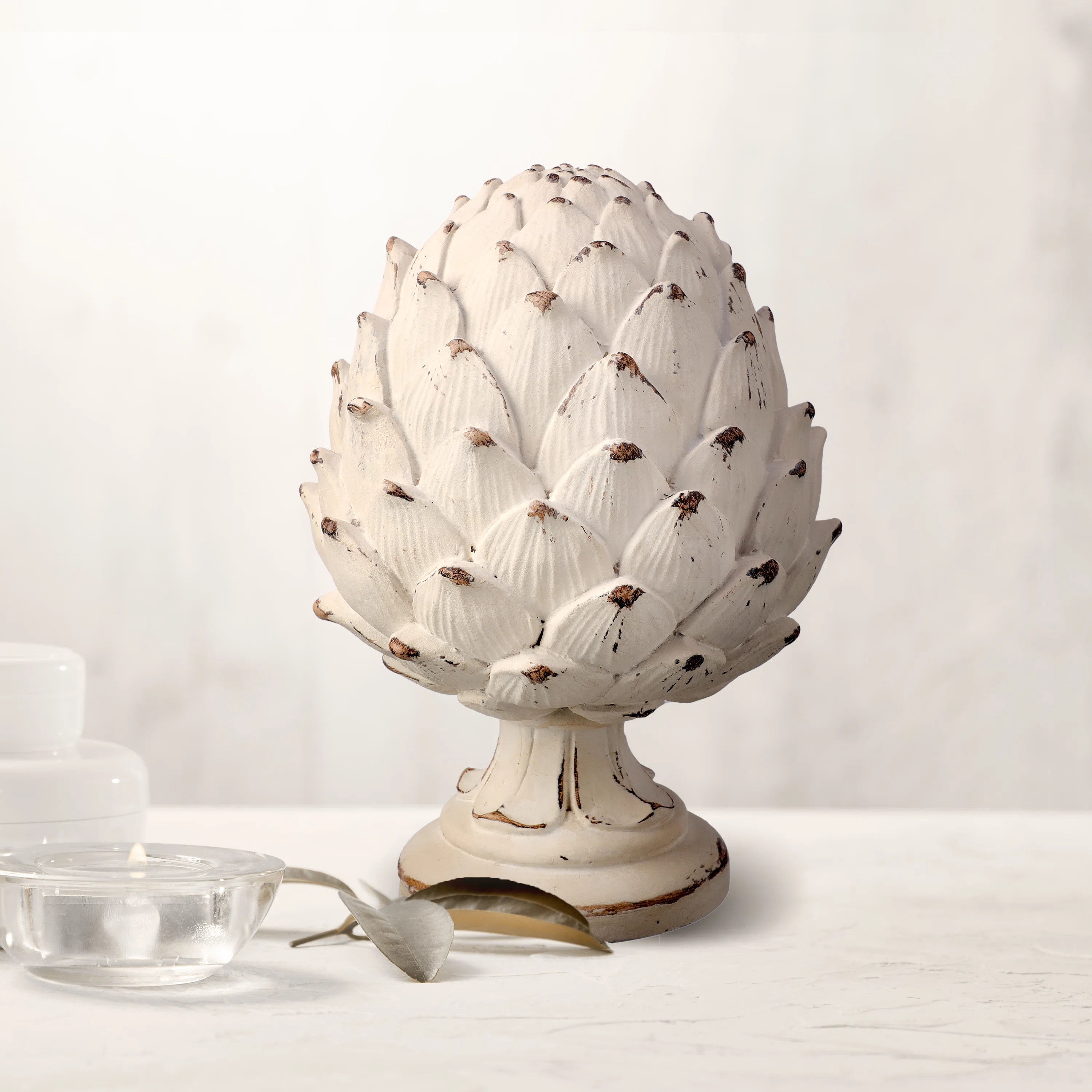 Resin Weathered Artichoke Pedestal | Wayfair North America