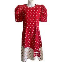 R & K Evenings Dress Red White Polka Dots Bows Vintage 1980S | Etsy (US)
