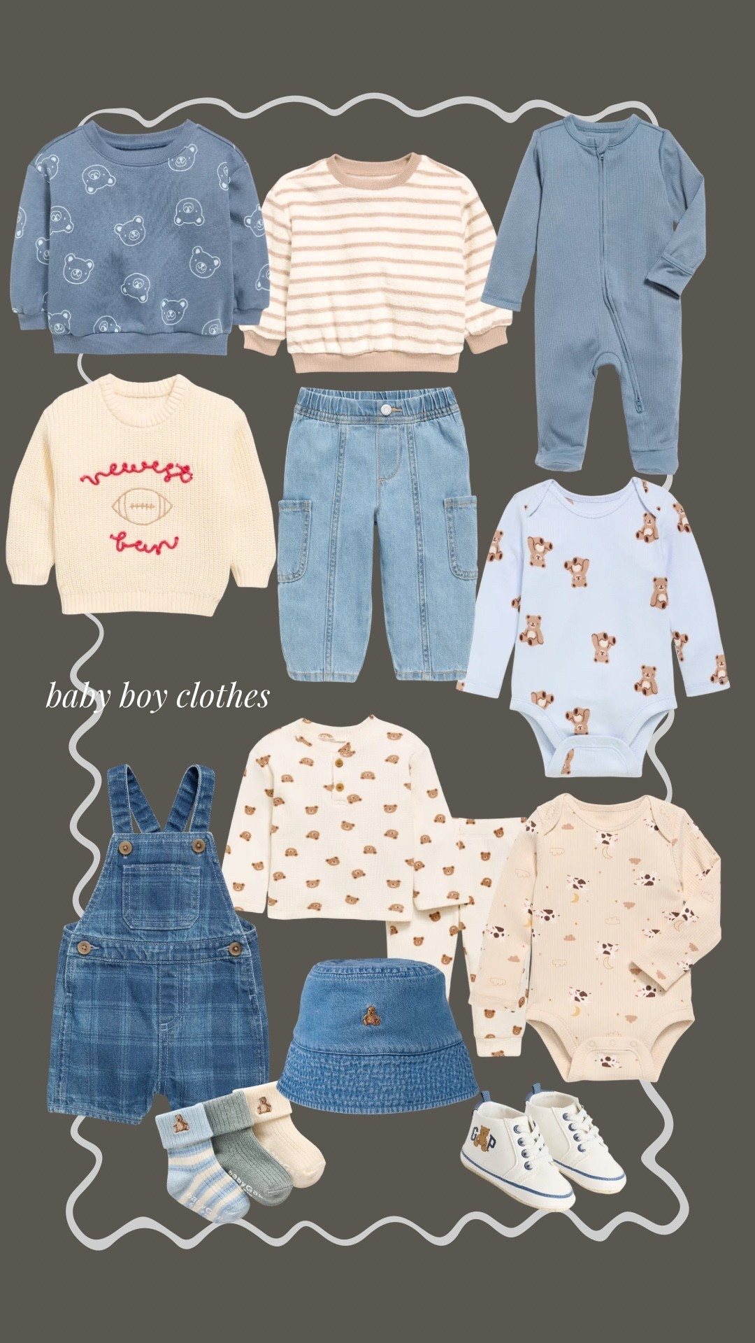Baby boy clothes that are sooo cute! 🐻