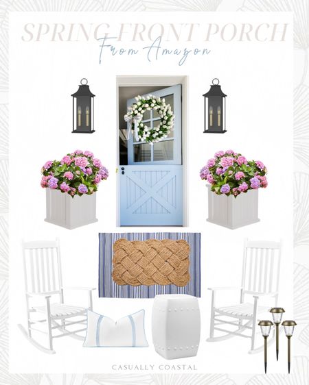 Spring Front Porch from Amazon

Coastal home, coastal decor, coastal style, spring home decor, front porch, front porch decor, front porch decor, outdoor decor, outdoor furniture, spring home, Amazon home, Amazon home decor, Amazon outdoor furniture, outdoor wall lantern, tulip wreath, spring wreath, front door wreath, natural jute rope woven doormat, striped indoor/outdoor area rug, coastal area rug, lumbar pillow, coastal pillow, indoor/outdoor pillow, solar lights, waterproof solar lights, glazed ceramic decorative garden stool, white outdoor stool, outdoor rocking chair, rocking chair, square planter, outdoor planter 

#LTKstyletip #LTKhome #LTKSeasonal