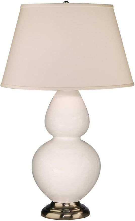 Robert Abbey 1670X Lamps with Pearl Dupioni Fabric Shades, Lily Glazed Ceramic/Antique Silver Fin... | Amazon (US)