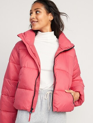 Water-Resistant Frost Free Short Puffer Jacket for Women | Old Navy (US)