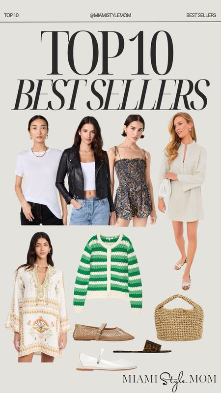 Top 10 best sellers from the week!🤍

Romper. Summer dress. White t shirt. Crochet sweater. Raffia tote. Sandals. Clear ballet flats. Leather jacket.

#LTKShoeCrush #LTKItBag #LTKStyleTip