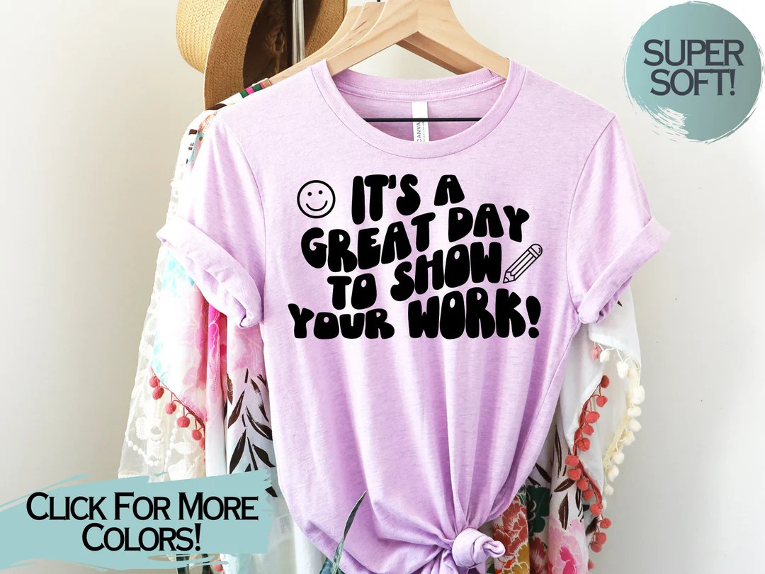 Math Teacher T-shirt, Math teacher, cute math teacher tshirt, retro teacher t-shirt, its a great ... | Etsy (US)