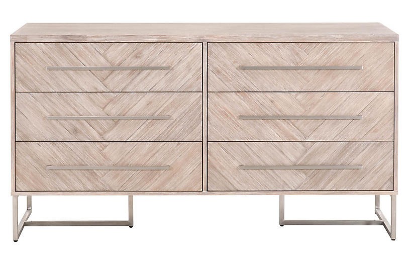 Harlowe Double Dresser, Natural Gray | One Kings Lane