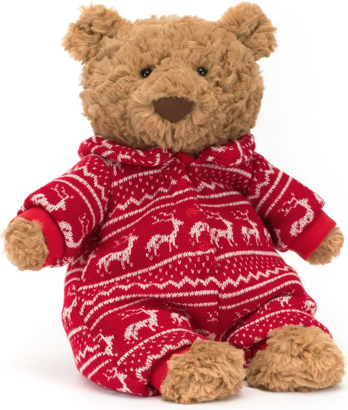 Jellycat Bartholomew Bear Winter Pajama Stuffed Animal | Nordstrom | Nordstrom