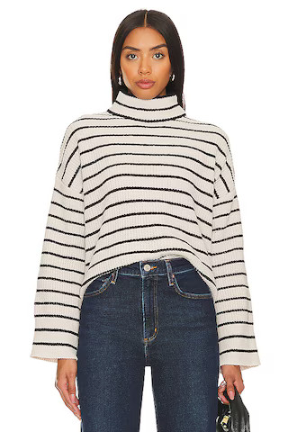 Sanctuary Stay Cozy Sweater in Marshmallow & Black Stripe from Revolve.com | Revolve Clothing (Global)
