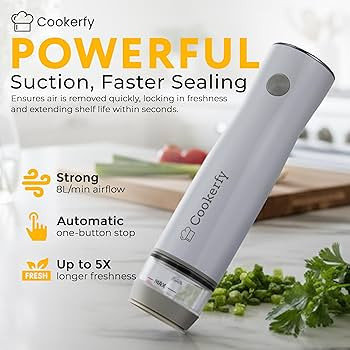Food Vacuum Sealer Machine with Digital Display, 8L Air Flow Handheld Compact Vacuum Sealer for F... | Amazon (US)