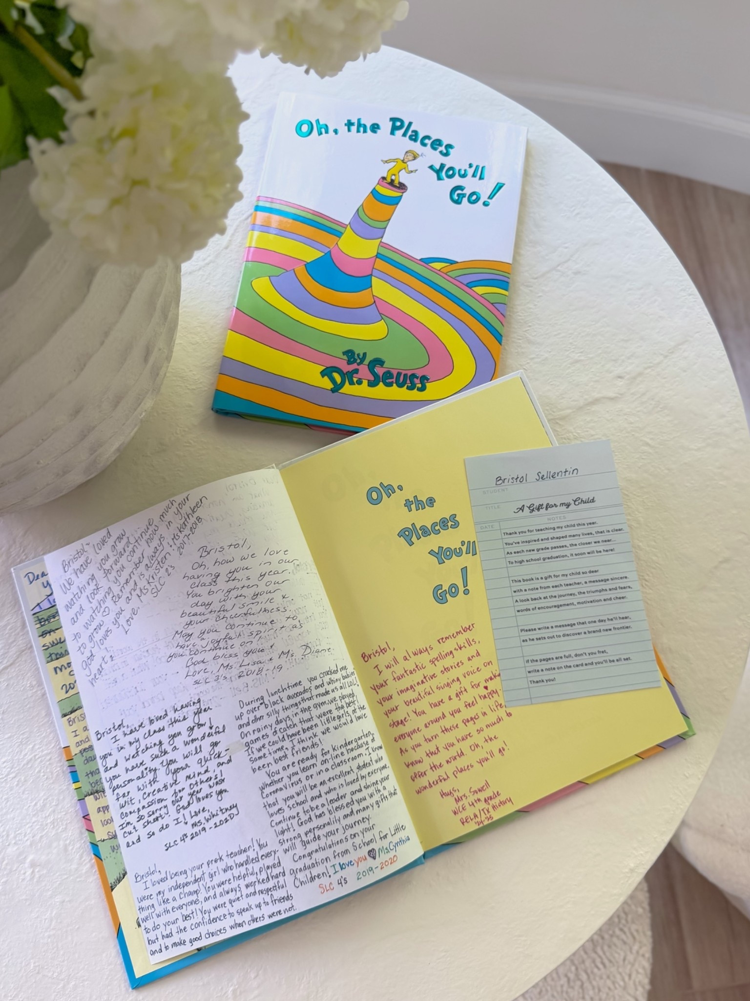 The ultimate Graduation Gift! 👩🏼‍🎓👨🏼‍🎓 

Every year I have my kids teaches sign a copy of Oh The Places You’ll go! When they graduate high school it will make for a wonderful keepsake gift. 

I’ve linked the instructional letter I include with the book.  I send the book inside an amazon poly mailer in my kids backpacks and email their teachers a heads up.  The teachers sign and slip the book back into the poly mailer and back in their backpacks.

#LTKmomlife