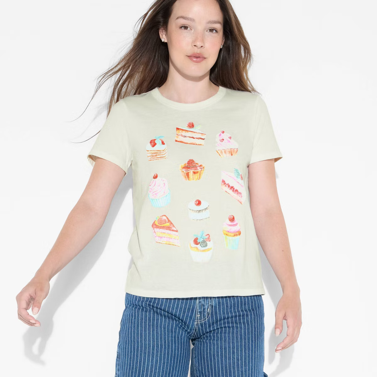 Women's Sweet Treats Perfect Short Sleeve Graphic T-Shirt - Cream XXS | Target
