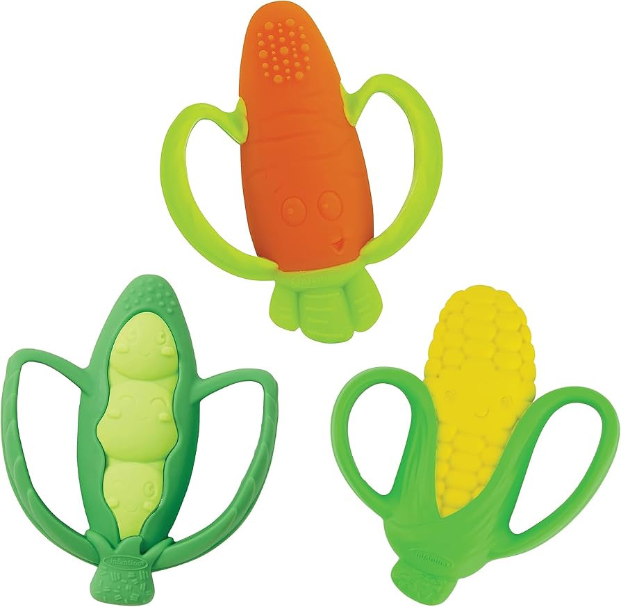 Infantino Lil’ Nibbles Textured Silicone Teethers, BPA-Free Baby Teething Toy, Soft, Easy to Ho... | Amazon (US)