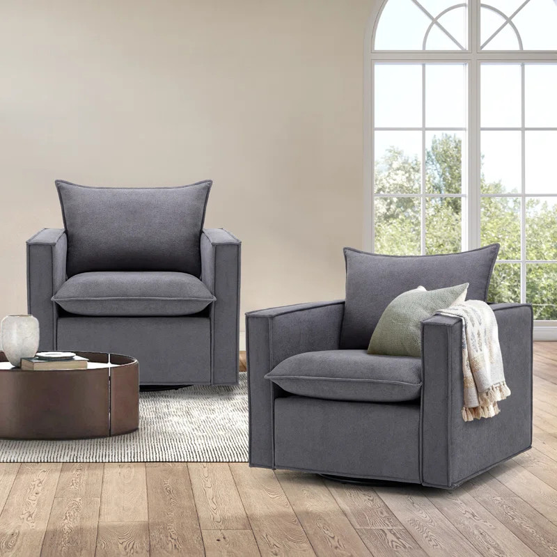 Hendina Upholstered Swivel Armchair | Wayfair North America