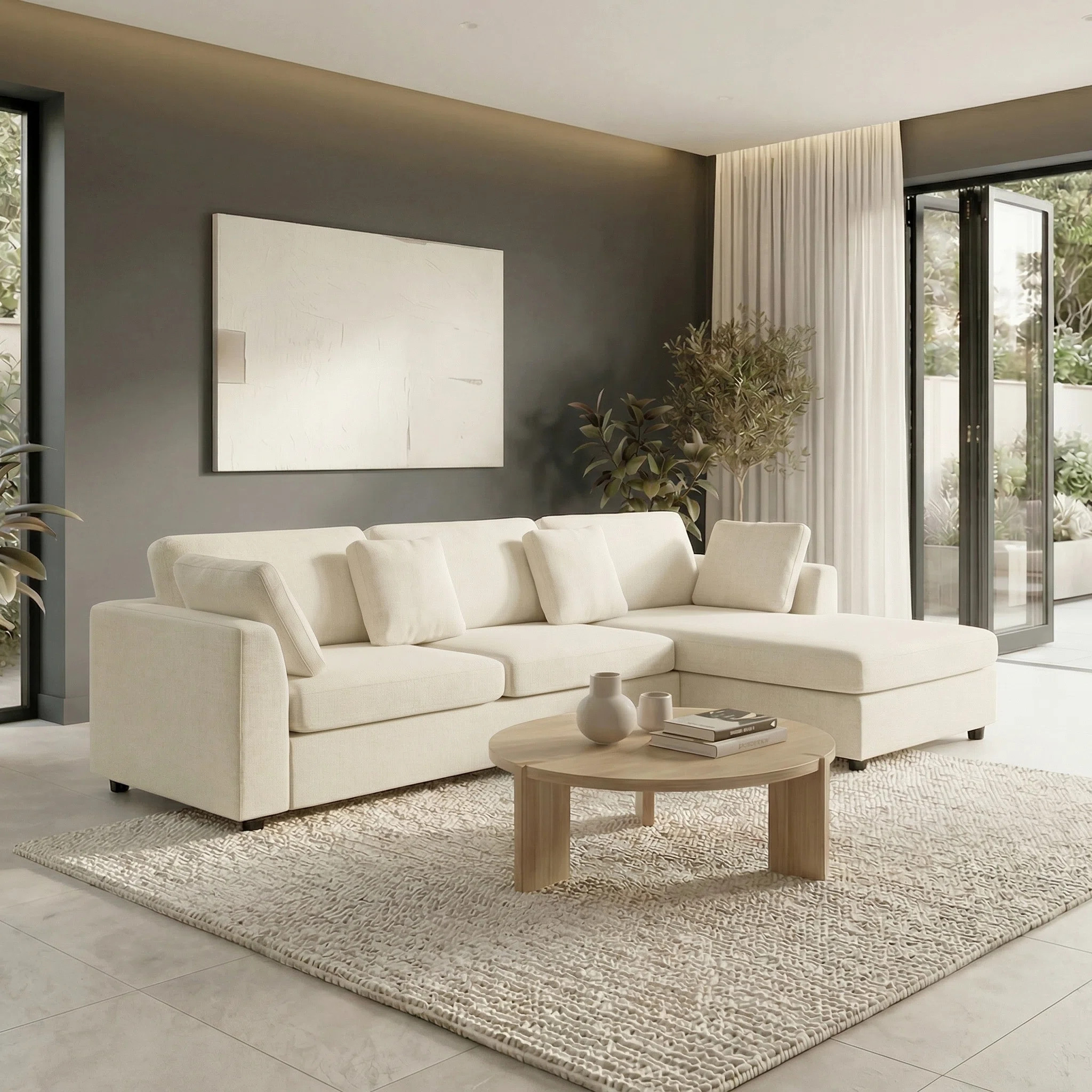 Wauseon 2 - Piece 108.7" Upholstered L Shape Sofa with Convertible Chaise | Wayfair North America