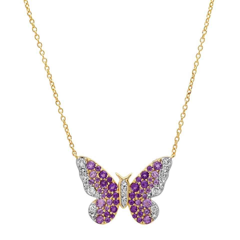 Ombre Butterfly Necklace | LINDSEY LEIGH JEWELRY