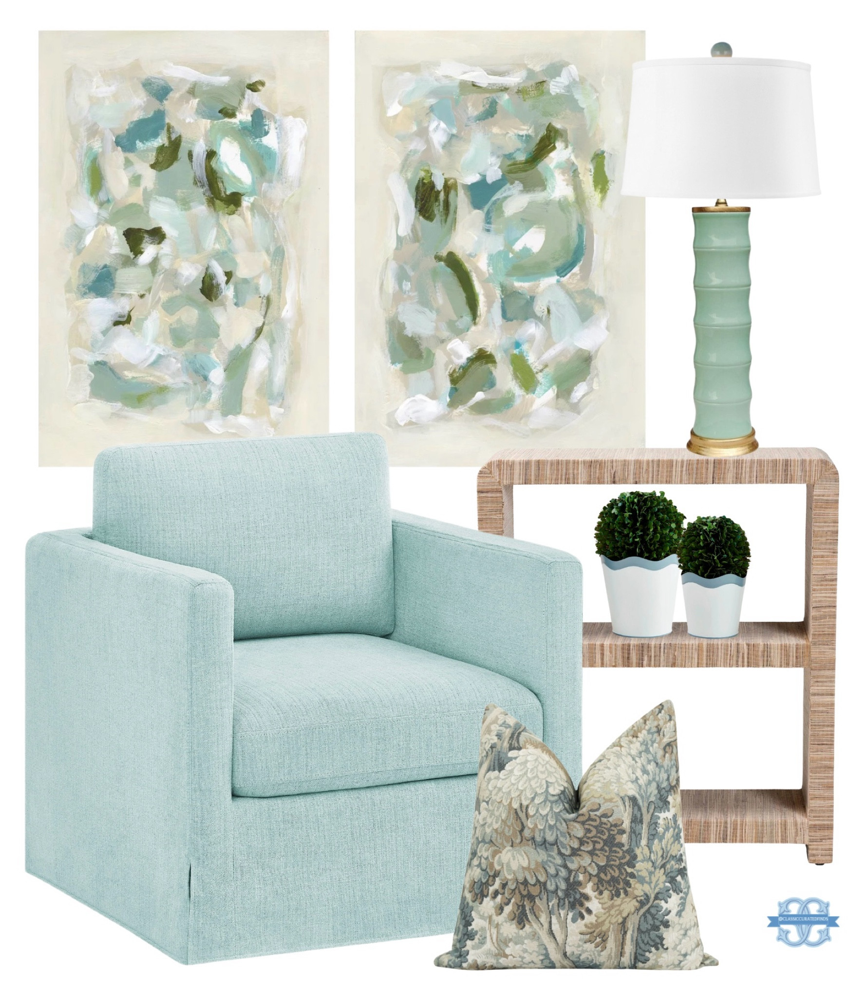 Pretty blue and green home finds! I have this affordable swivel chair in white but now comes in this blue green color!🩵🤩

Home Decor, Grandmillennial, Art, Lamp, Side Table, Coastal Decor

#LTKHome