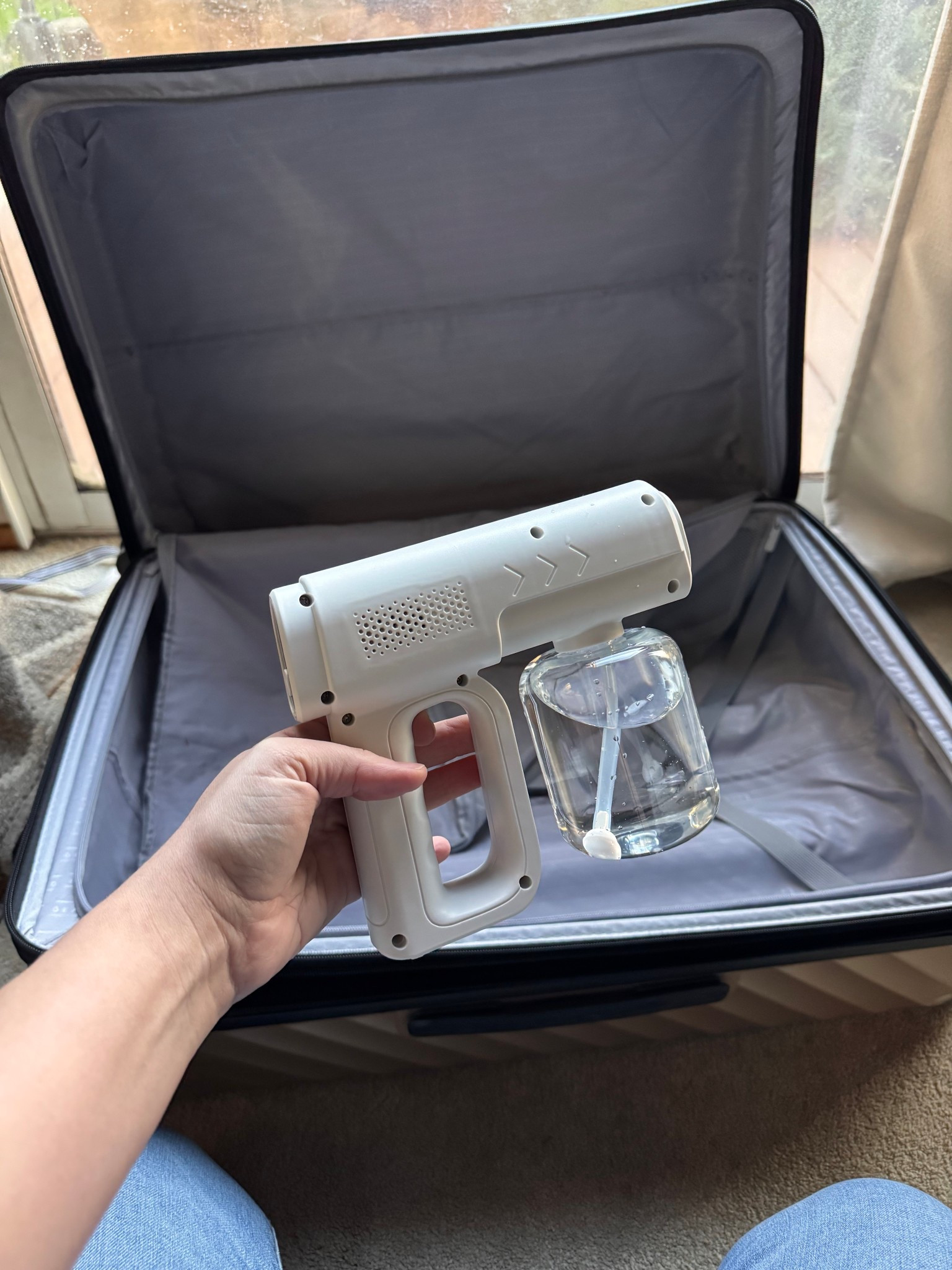 POV: your suitcase just came home from airports, hotel rooms, and who knows what else 🫠
This compact disinfectant fogger is how I reset everything before & after unpacking.
I fog the entire suitcase (inside & out) every single trip — quick, easy, and gives me peace of mind.
Amazon find is linked 🤍


#LTKTravel #LTKFindsUnder50 #LTKHome