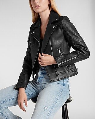 Leather Moto Jacket | Express