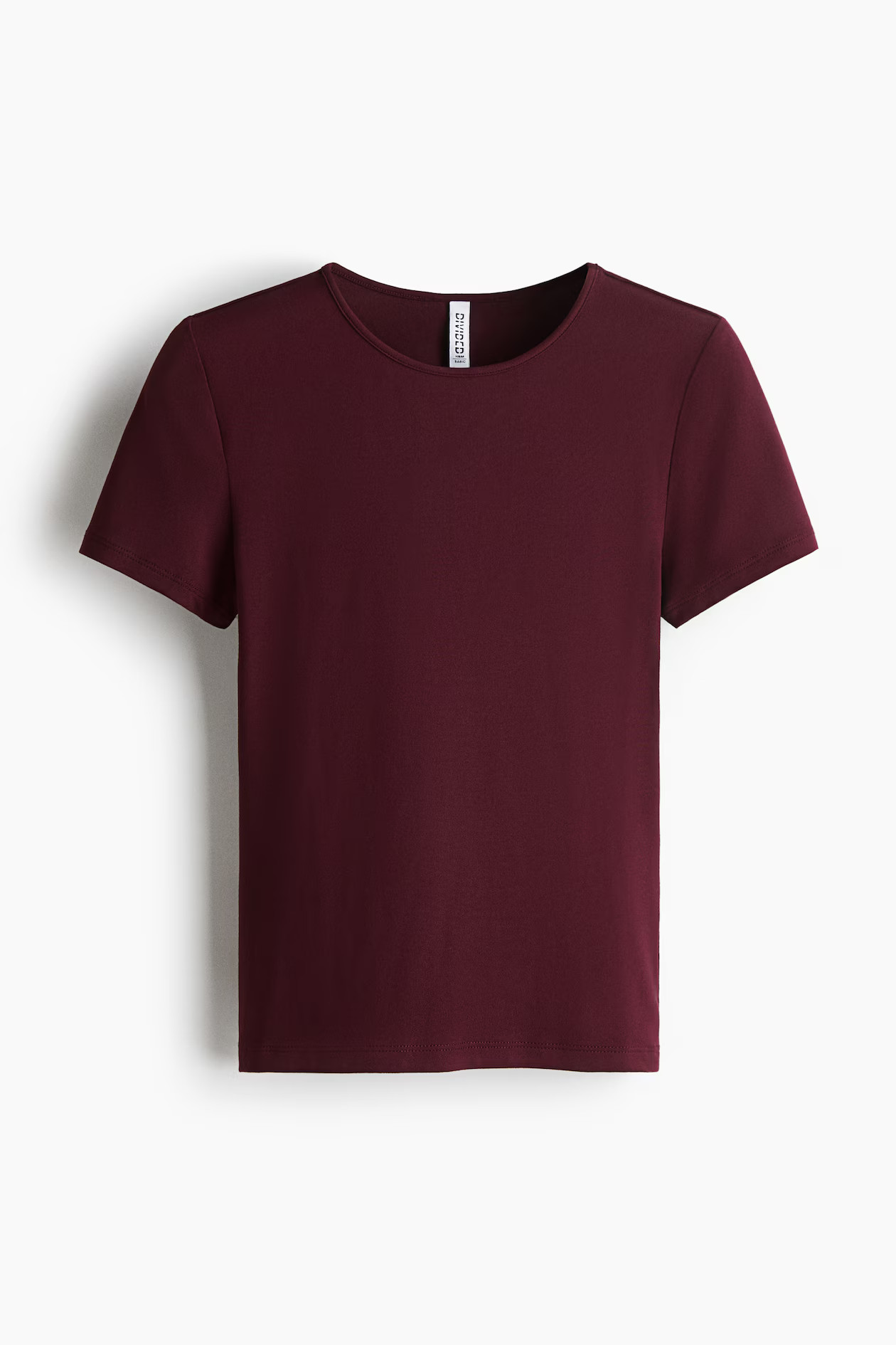 Microfiber T-Shirt - Burgundy - Ladies | H&M US | H&M (US + CA)