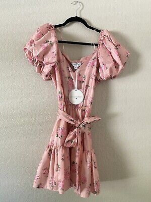 NWT Love Shack Fancy X Target Cecile Pink Peach Floral Dress Size 6 | eBay US